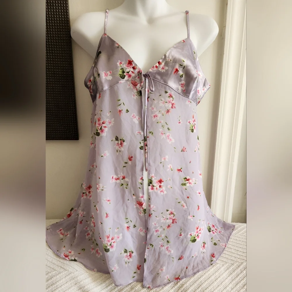 Victoria's Secret Slip Lulac Floral Dress - Picture 1 of 6